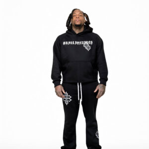 Black Cross Jogging Set